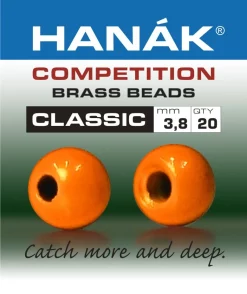 Brass Beads Hanak Competition CLASSIC Fluo Orange