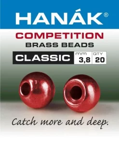 Brass Beads Hanak Competition CLASSIC Metallic Red