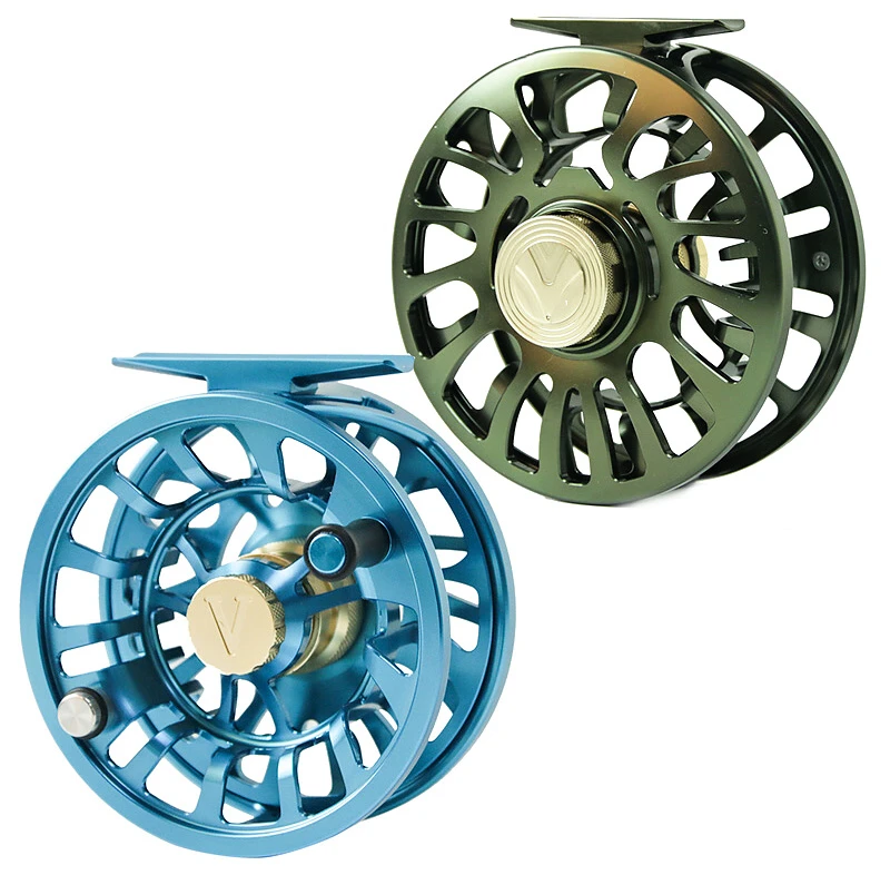LEICHI Fly Fishing Fly Reel Leichi Shield Olive & Gold 6 LEICHI Fly Fishing Fly Reel Leichi Shield Olive & Gold - Image 6