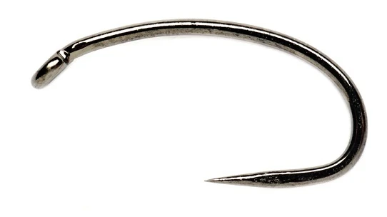 Fly Tying Hook Fulling Mill Heavyweight Grub Black Nickel BL 1 Fly Tying Hook Fulling Mill Heavyweight Grub Black Nickel BL