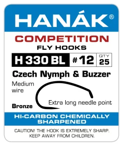 Fly Tying Hook Hanak Competition Czech Nymph (H330BL)