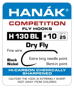 Fly Tying Hook Hanak Competition Dry Fly Bent-in Point (H130BL)