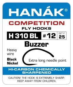 Fly Tying Hook Hanak Competition Heavy Buzzer (H310BL)