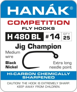 Fly Tying Hook Hanak Competition Jig Champion (H480BL)