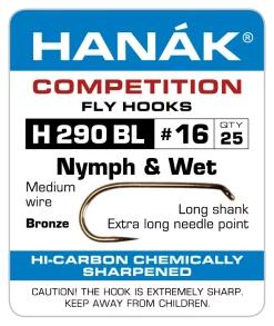 Fly Tying Hook Hanak Competition Nymph And Wet (H290BL)