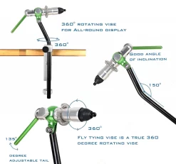 LEICHI Fly Fishing Rotary Fly Tying Vise Leichi Travel -Tools Shop rotary fly tying vise leichi travel.3