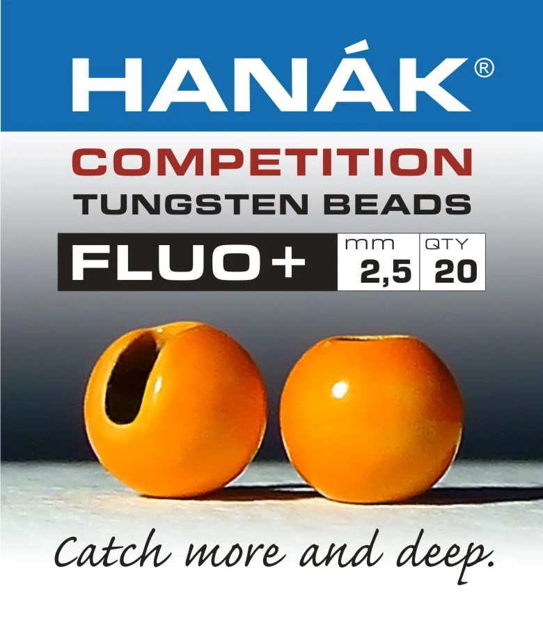 Tungsten Beads Hanak Competition FLUO+ Orange 1 Tungsten Beads Hanak Competition FLUO+ Orange