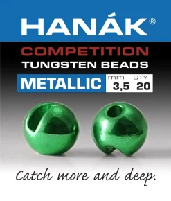 Tungsten Beads Hanak Competition Metallic+ Green