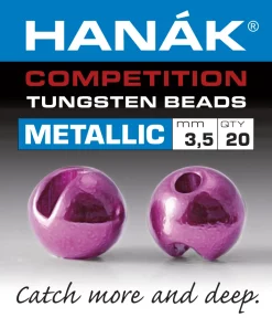 Tungsten Beads Hanak Competition Metallic+ Pink