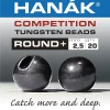 Tungsten Beads Hanak Competition Round+ Black Nickel