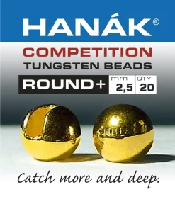 Tungsten Beads Hanak Competition Round+ Gold