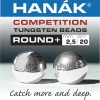 Tungsten Beads Hanak Competition Round+ Silver