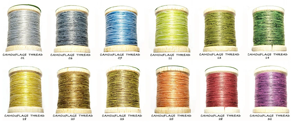 Tying Threads Set Tommi-Fly Camouflage 12 Colors 1 Tying Threads Set Tommi-Fly Camouflage 12 Colors